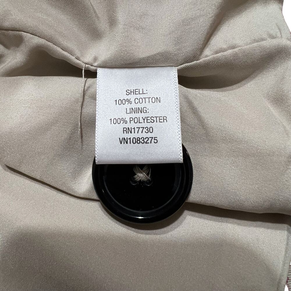 Merona Trench Coat Womens Large Pink Cream Water Repellent Belted - Picture 4 of 8